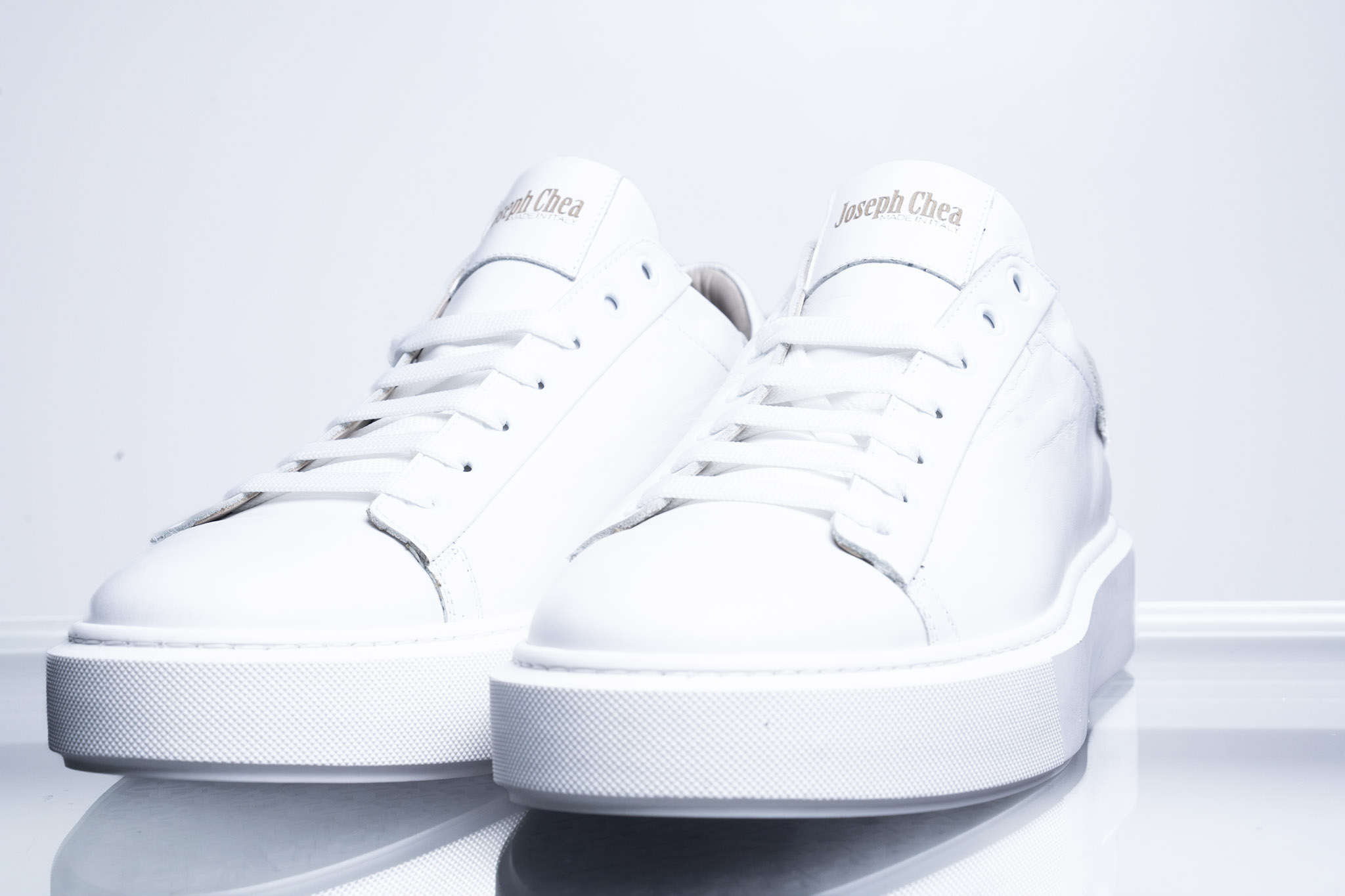 Joseph Chea White Leather Sneaker